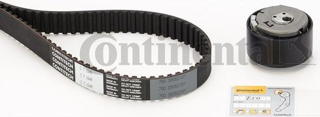 CONTINENTAL CTAM CT1049K1 Zahnriemensatz OE 6001073303 kompatibel mit 124 Spider, 500, 500C, Grande Punto, Punto, Giulietta, Mito, 500L, 500X, Brav...