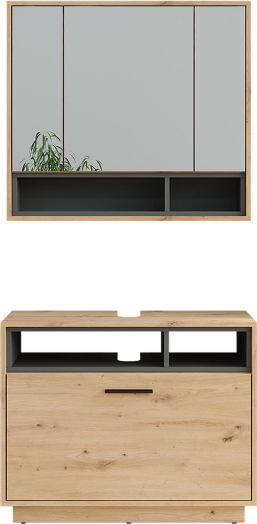 Koupelnový nábytek Vicco Beatrice Dub Artisan/antracit 2 Obrázek produktu 