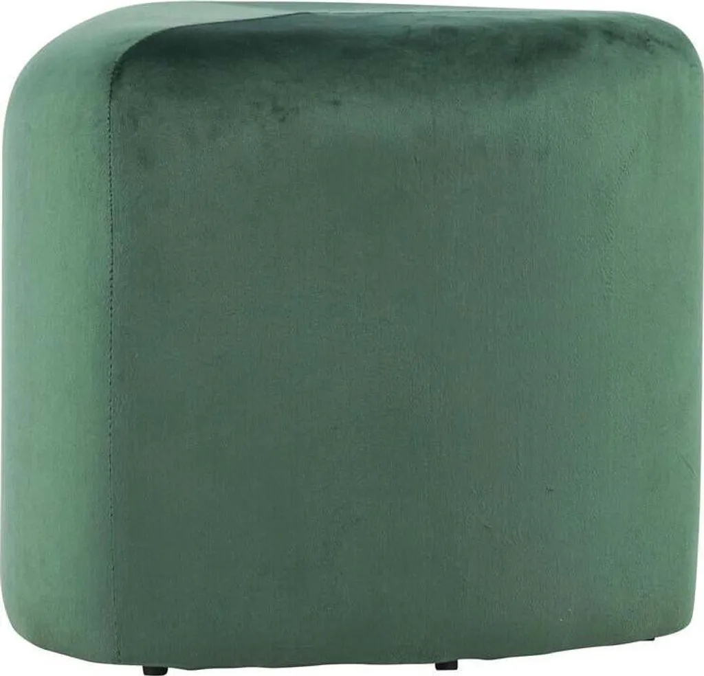 Pouf Carré Vert 46x46cm Peg - Tabouret Bas Rembourré Style Contemporain