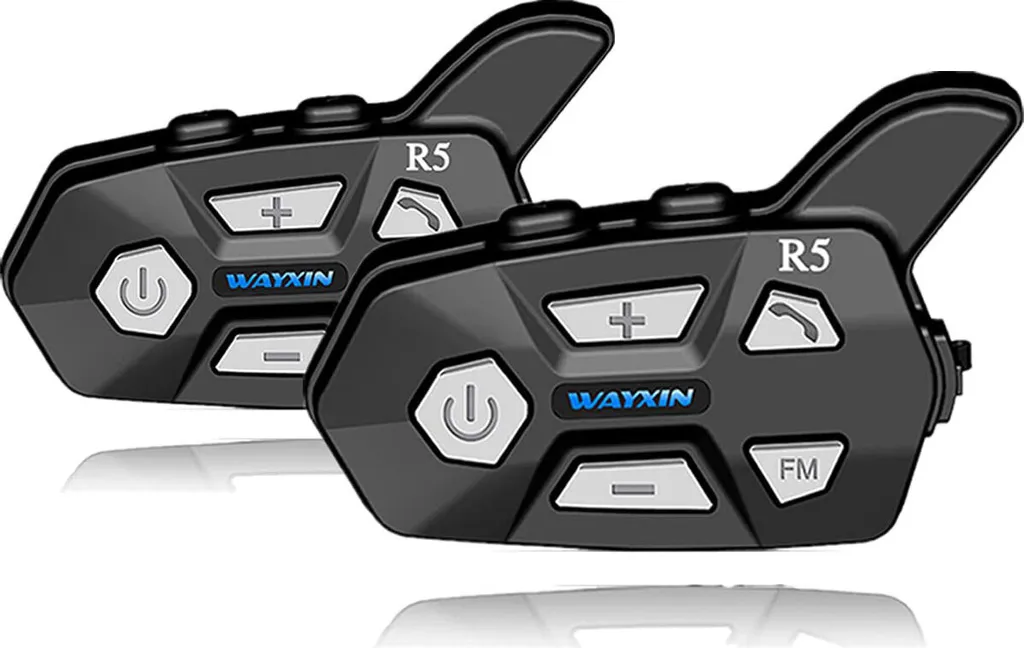 Intercom Casque Moto WAYXIN R5 : Finis les Bruits de Vent, Parlez à 1000m