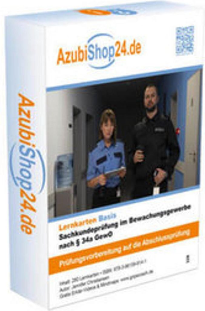 Lernkarten Sachkundeprüfung im Bewachungsgewerbe nach § 34a Produktbild 