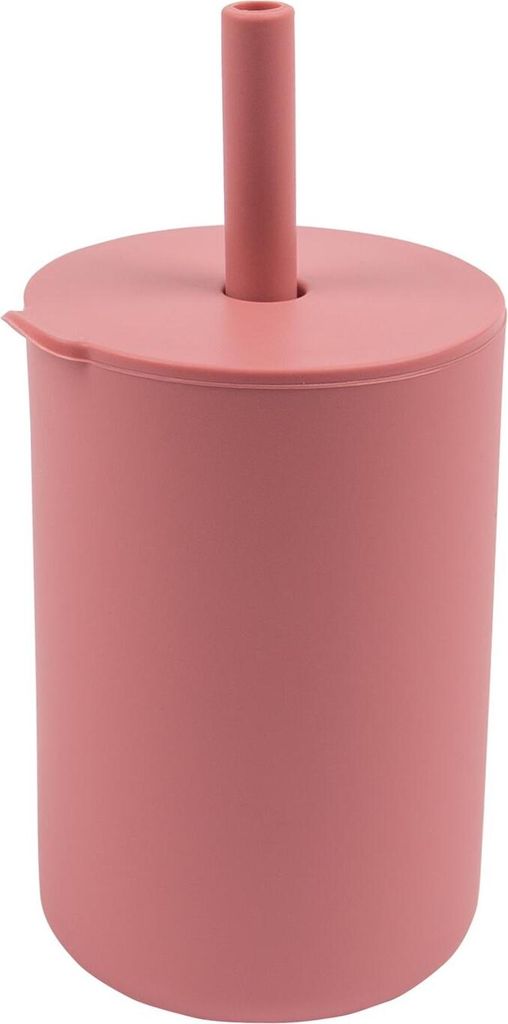 1x Staubige Rose 120ml Baby Silikon 3-Wege Schnabeltasse - Kleinkind Erste Übergang Wasser Trinkbecher Flasche mit Strohhalm, Tülle, Griffe - Von...