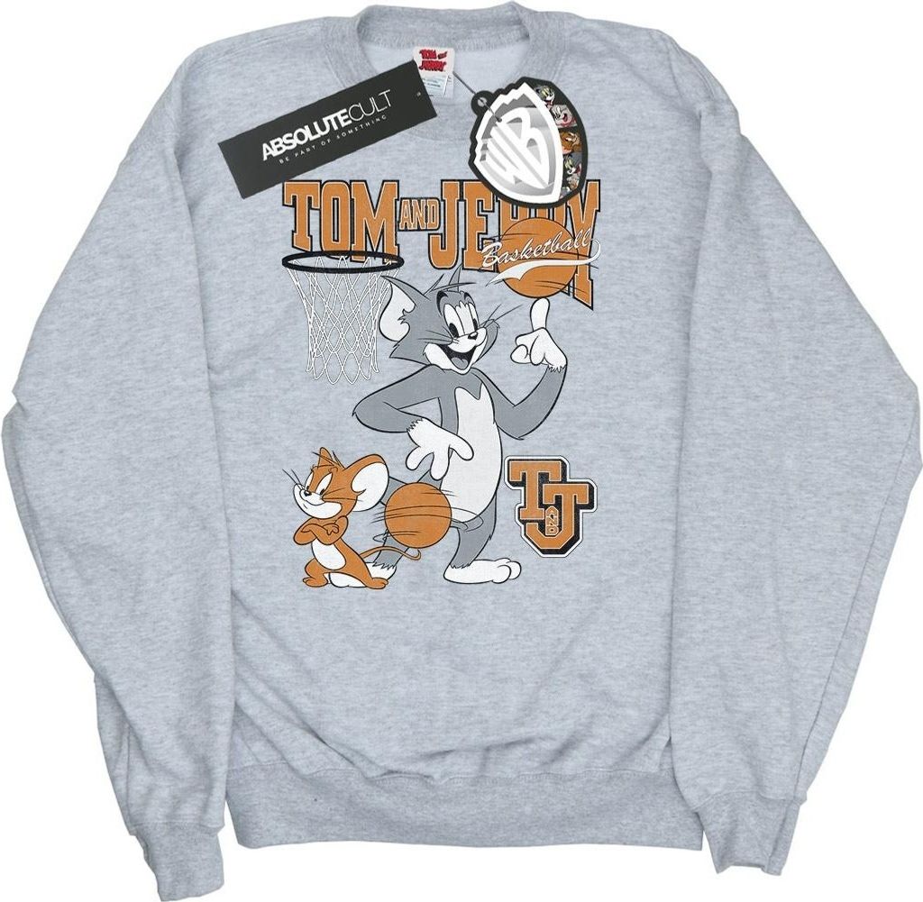 Tom And Jerry - "Spinning Basketball" Sweatshirt für Mädchen BI39389 (116) (Grau)
