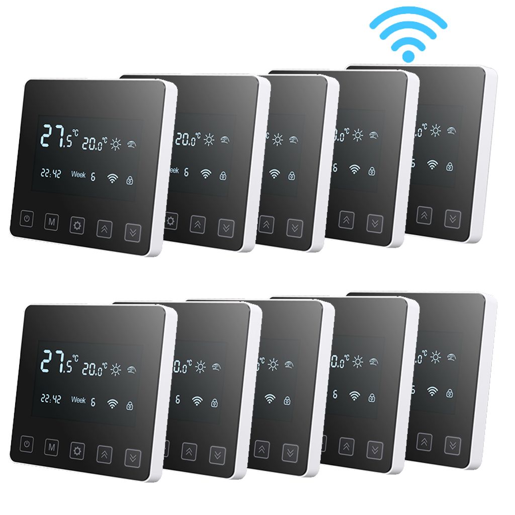 1-10X Digital WIFI Thermostat Raumthermostat Fußbodenheizung LCD Anzeige Design 
