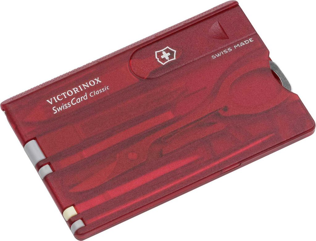Victorinox Swiss Card Classic rosso trasparente Immagine del prodotto 