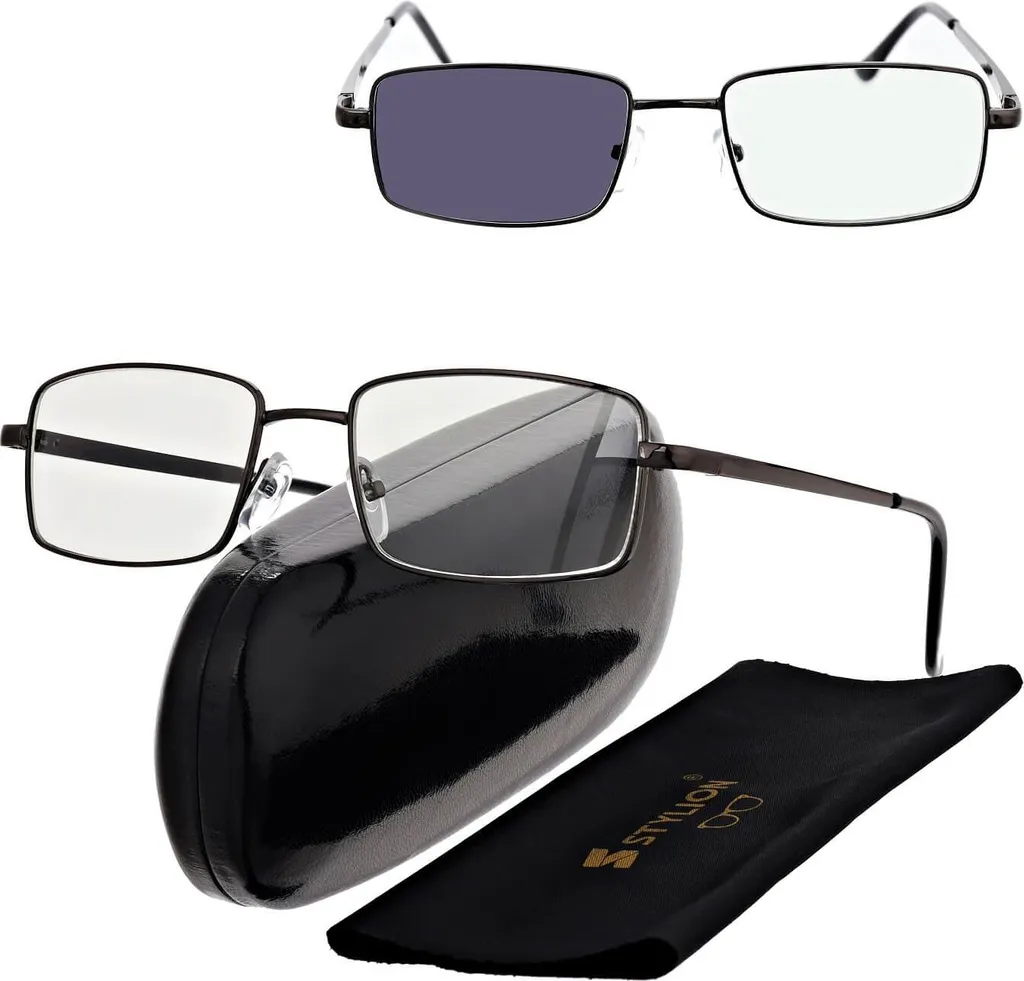 Occhiali da vista Zero lenti occhiali rettangolari metallo 510D argento