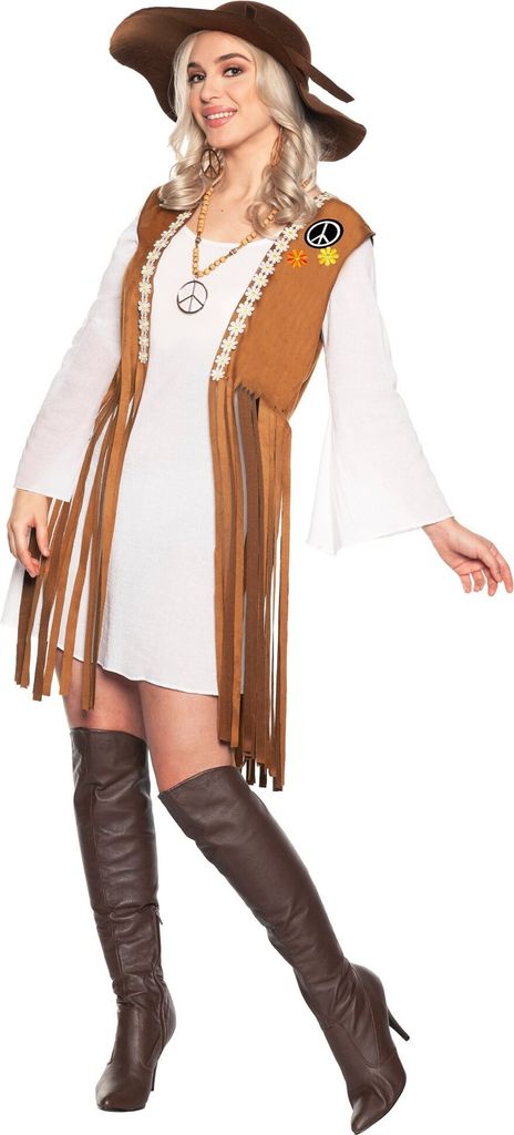 Boho Hippie Kleid Karneval Faschingskostüme Damen Größe: L