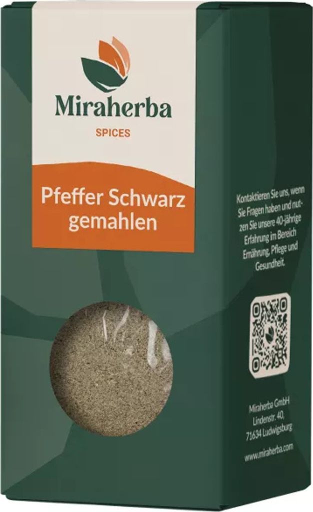 Miraherba - Schwarzer Pfeffer gemahlen - 50g
