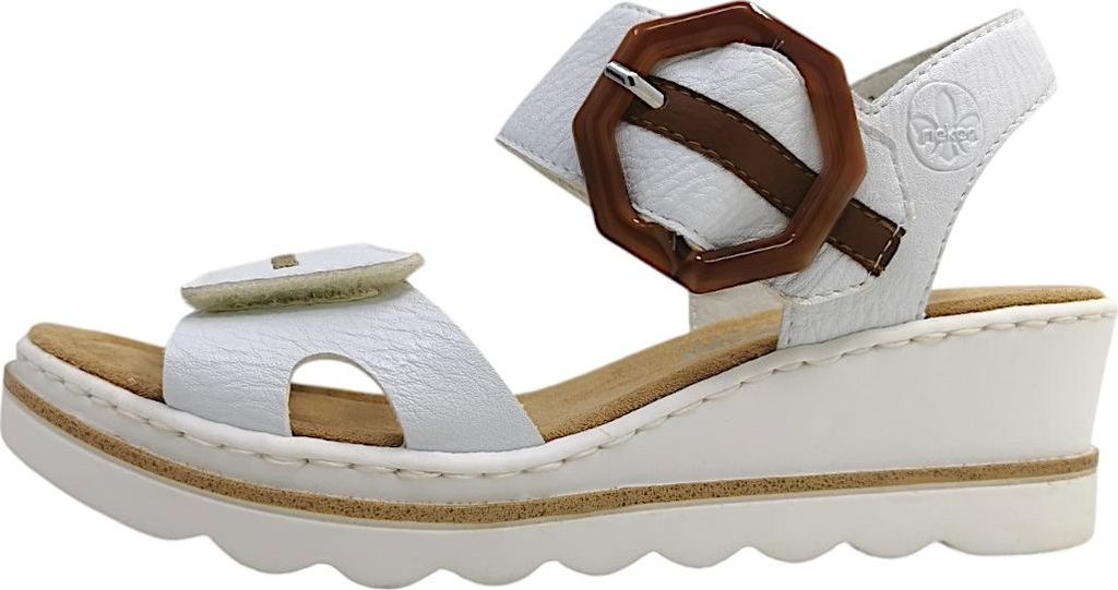 Rieker Damenschuhe Sandalette Weiß Freizeit, Schuhgröße:41 EU