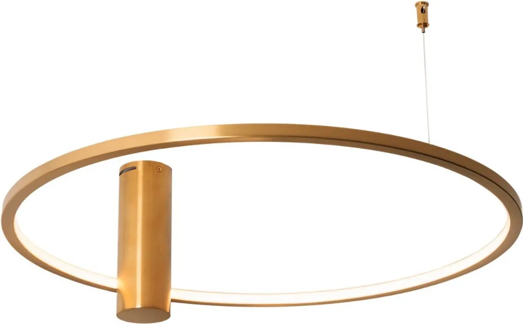 Plafonnier LED QUEEN 15W Maxlight doré brossé 60x60cm pour salon chic