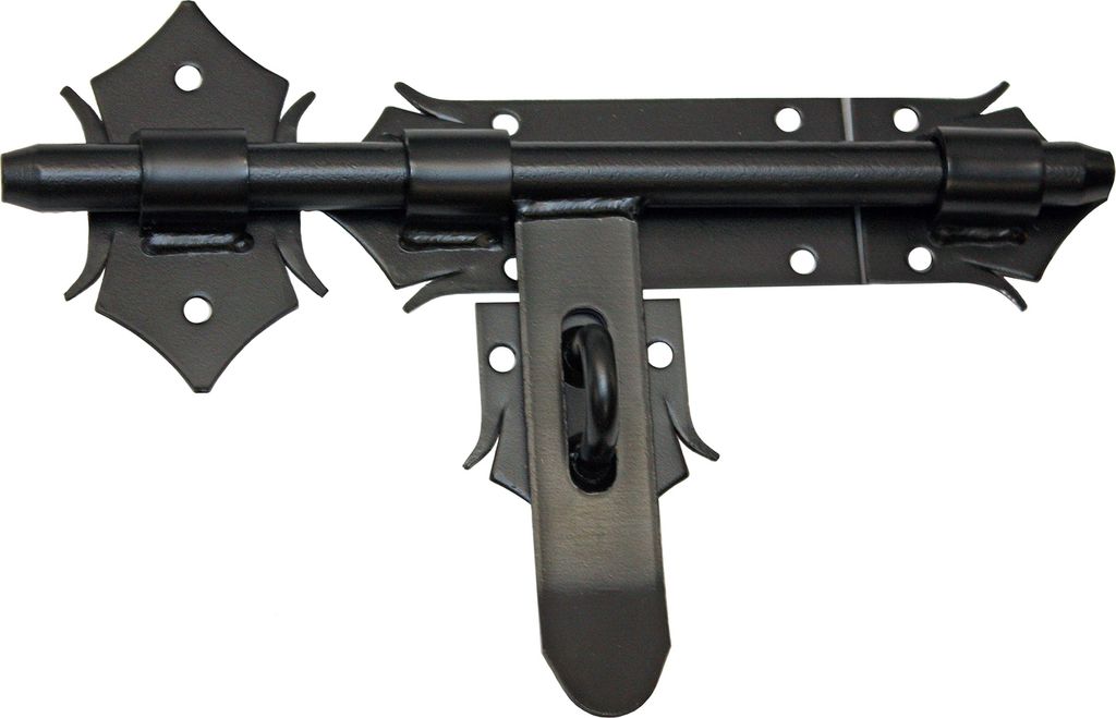 Türriegel Torriegel Schubriegel Torschieber 270 / 16 Schlossriegel Verziert Schwarz