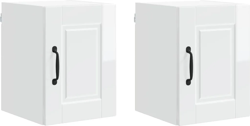Mobiletto da cucina con ripiano 2 pezzi bianco lucido 30 x 31 x 40 cm