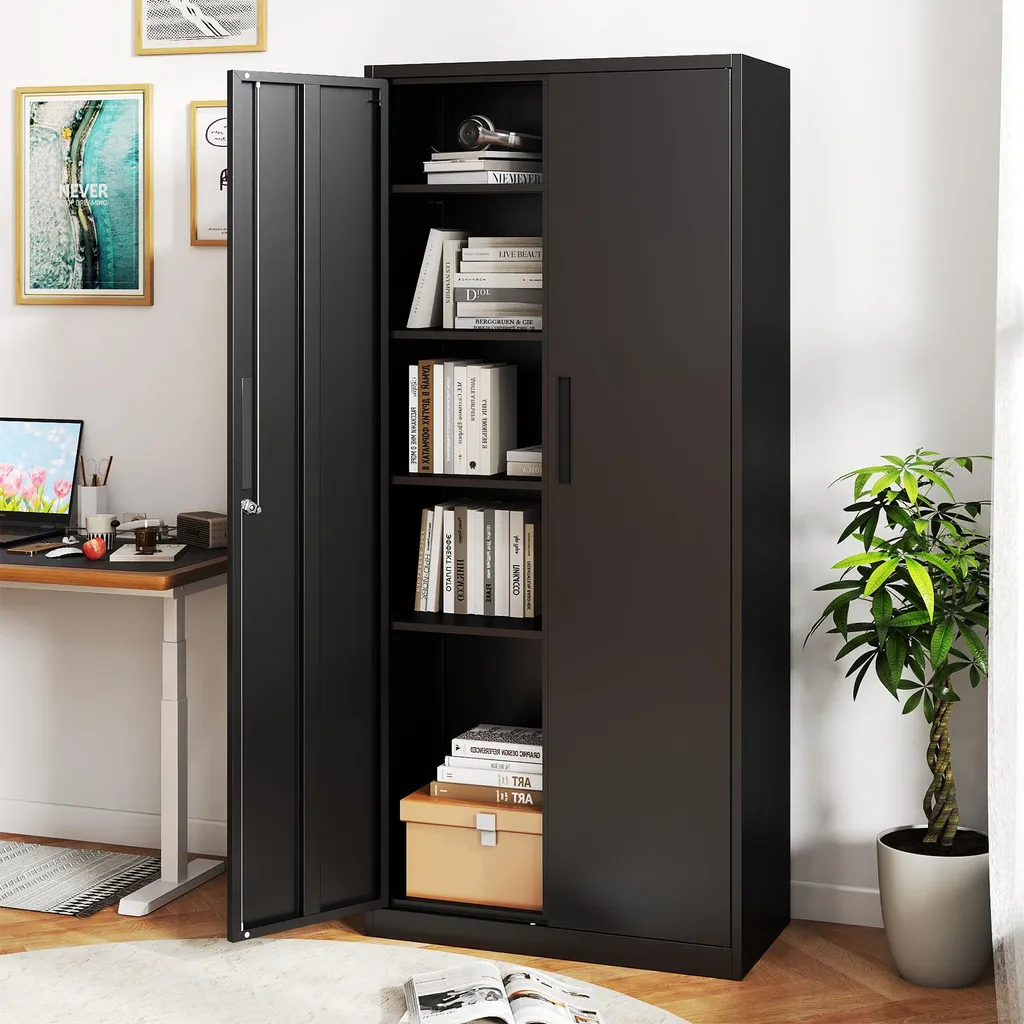 Armoire en acier noire pour sécuriser vos documents et gagner de la place