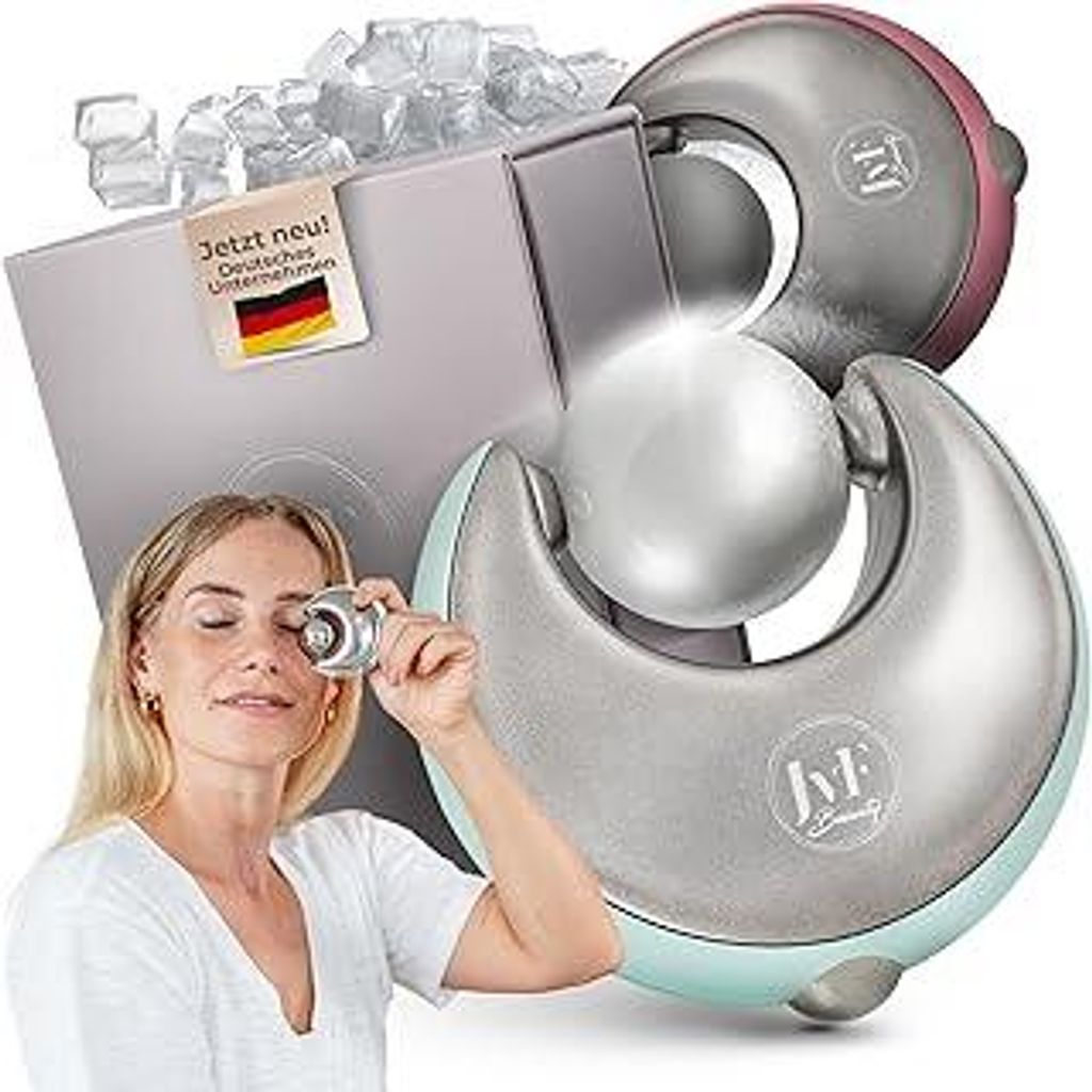 JvF BeautyEisroller Gesicht & Körper – Ice Roller für Gesichtsmassage & Kühlung - Wiederverwendbarer Gesichtsroller gegen Schwellungen, Augenr...