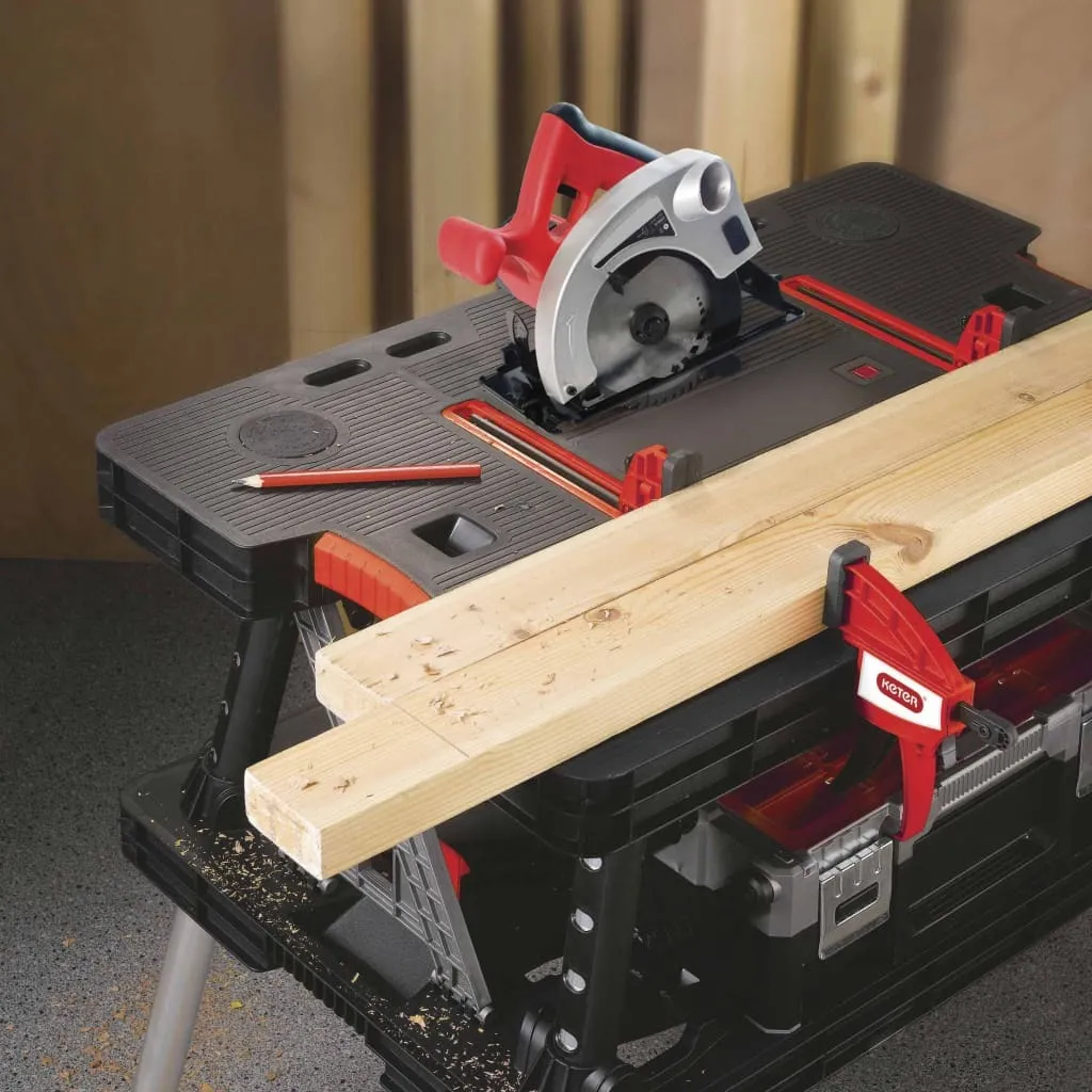 Établi de travail pliable KETER idéal pour petits espaces et chantiers