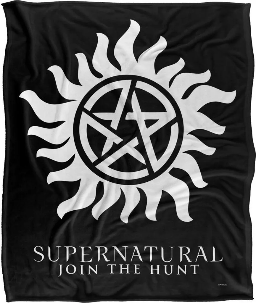 Supernatural Couverture Logo TV18652 Taille Unique Plaid Doux Coloré