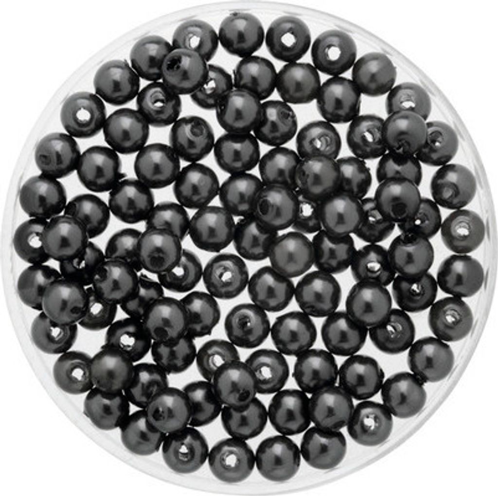 Wachsperlen grau Ø 4 mm 100 Stück Produktbild 