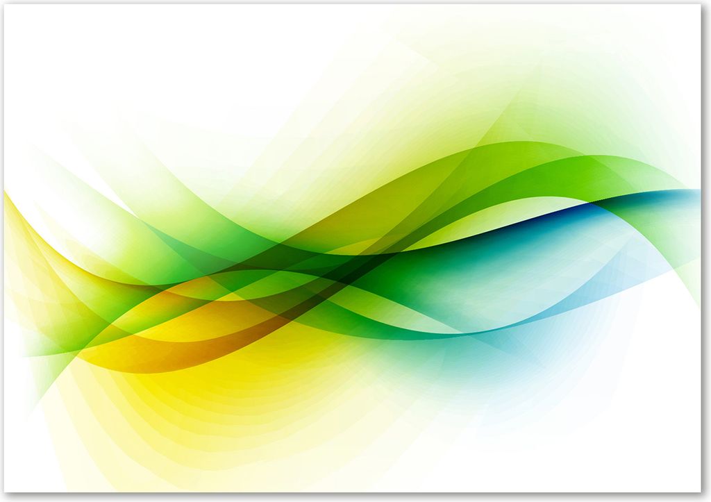 Tulup Leinwandbild - 100x70 cm - Wandkunst - Drucke auf Leinwand - Leinwanddruck - Kunst: modern & klassisch - Mehrfarbig - Abstrakte Wellen