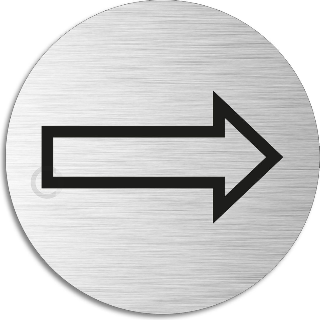 Schild  - Richtung | Türschild aus aus Aluminium | Produktbild 