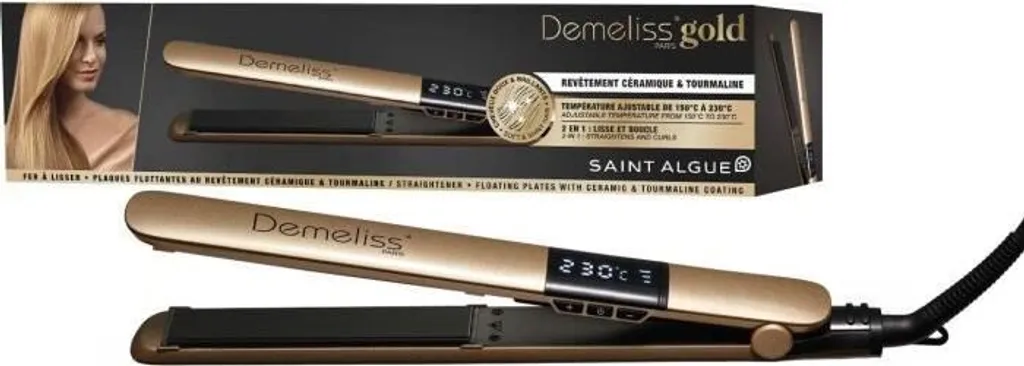 Piastra Capelli Demeliss GOLD Saint Algue | Design Slim 230°C