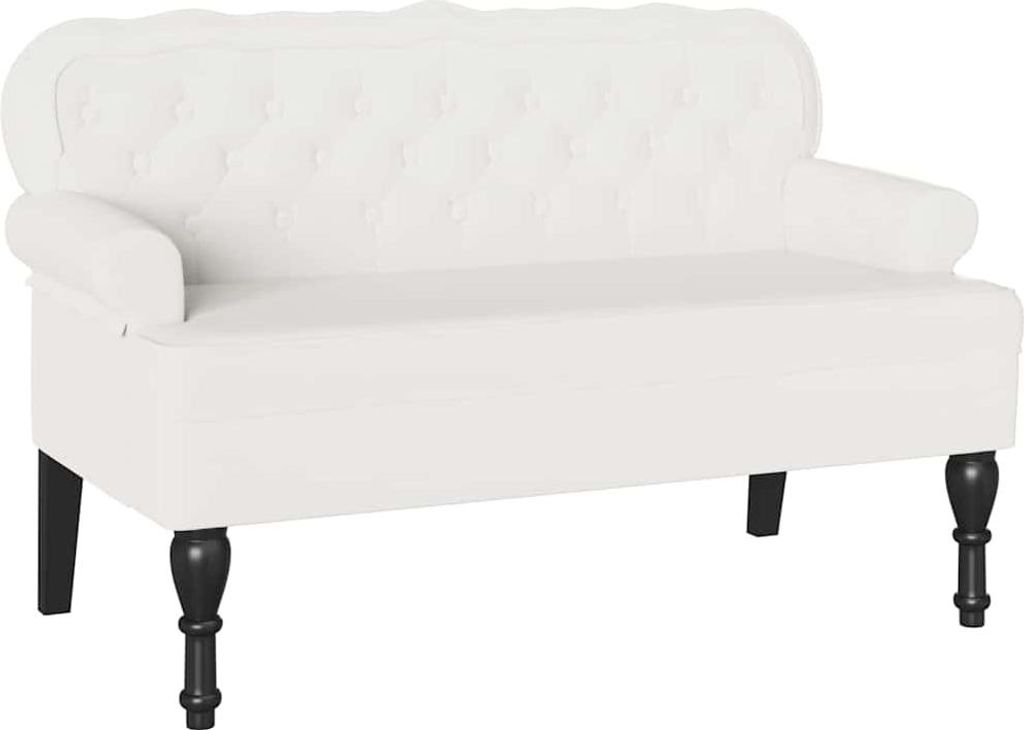 vidaXL Chesterfield Sofa Weiß 119,5 x 64,5 x 75 cm Umělá Obrázek produktu 