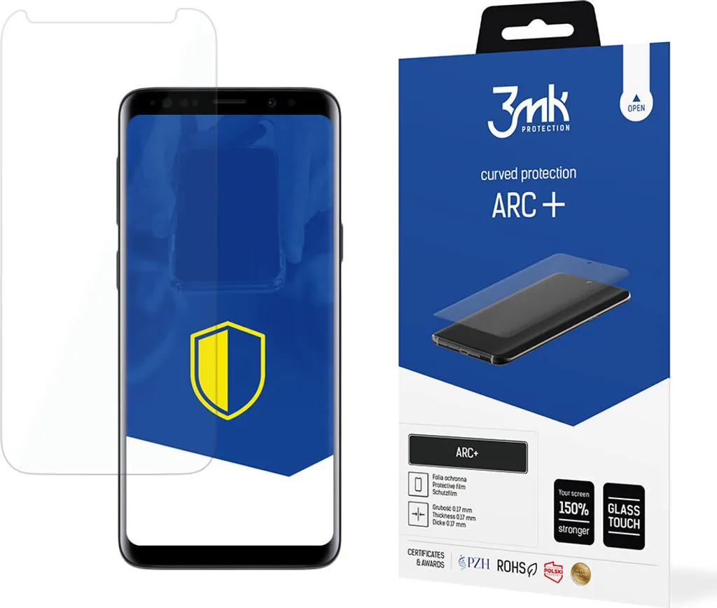 3mk Arc+ Pellicola Protettiva per Samsung Galaxy S9 - Massima Protezione Curva KP38144