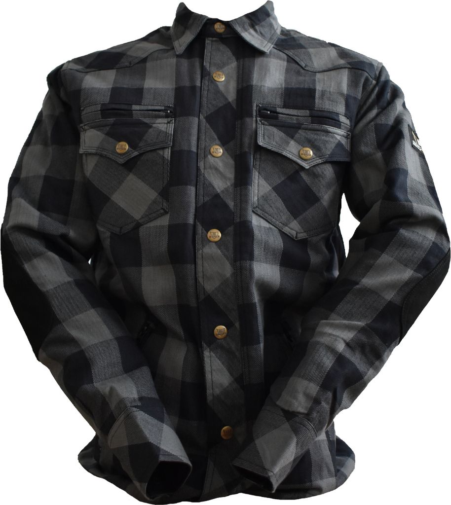 Bores Lumberjack Jacken-Hemd schwarz / grau Herren 11XL
