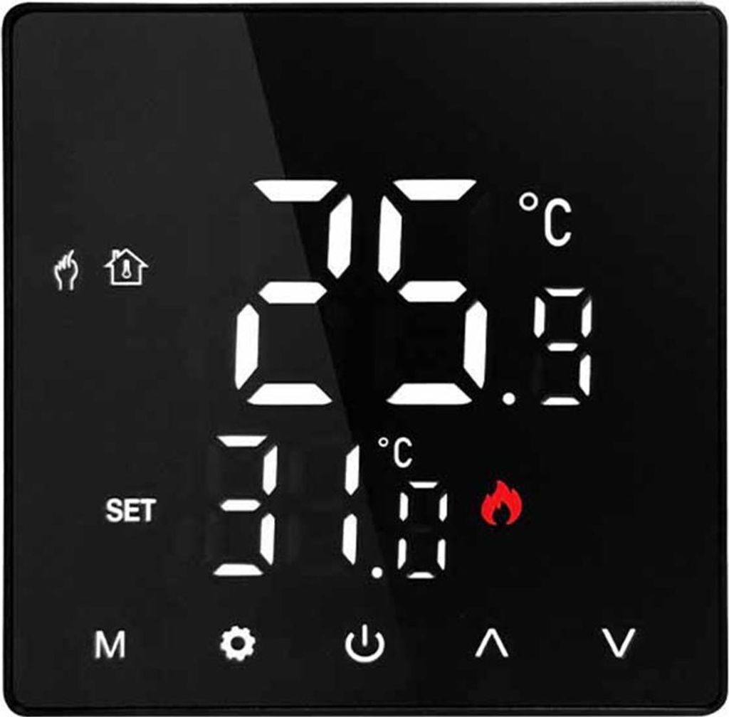 INF Smart WiFi Thermostat für elektrische Heizung mit externem Sensor Schwarz