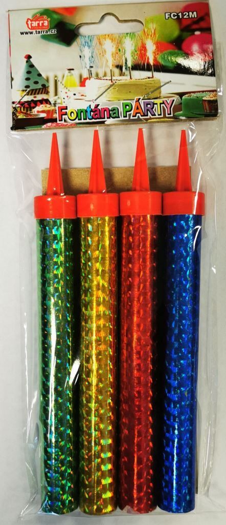 RAPPA Fontána párty barevná 40 sek. 12cm 4ks v sáčku Obrázek produktu 