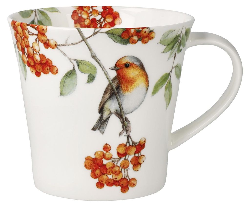 Goebel Coffee-/Tea Mug Rotkehlchen, Fine Bone China, Bunt, 350 ml, 38473421