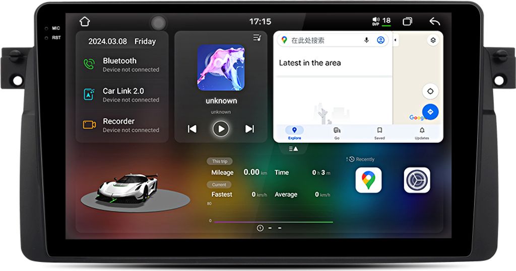 Android13 8+256G Autoradio carplay 8kern Für BMW 3er E46 1998-2006 GPS Navi BT WIFI DAB+ SWC RDSn 4G