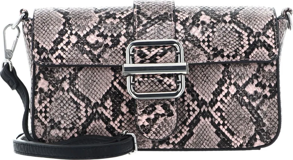 PICARD borsa a tracolla Glamping Crossbody Bag Snake rosa salmone nero