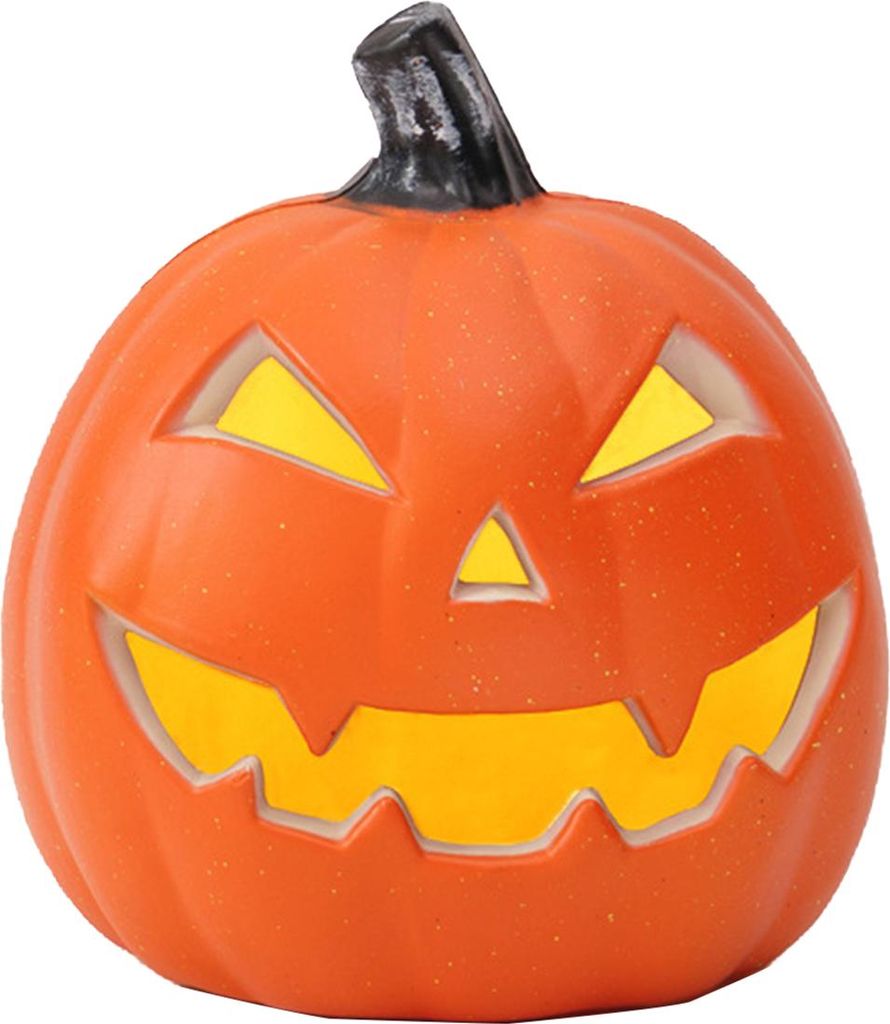 LED-Kürbislaterne, batteriebetrieben, warmes Licht, Halloween-Laterne, energiesparend, für drinnen und draußen, Kürbis-Dekor