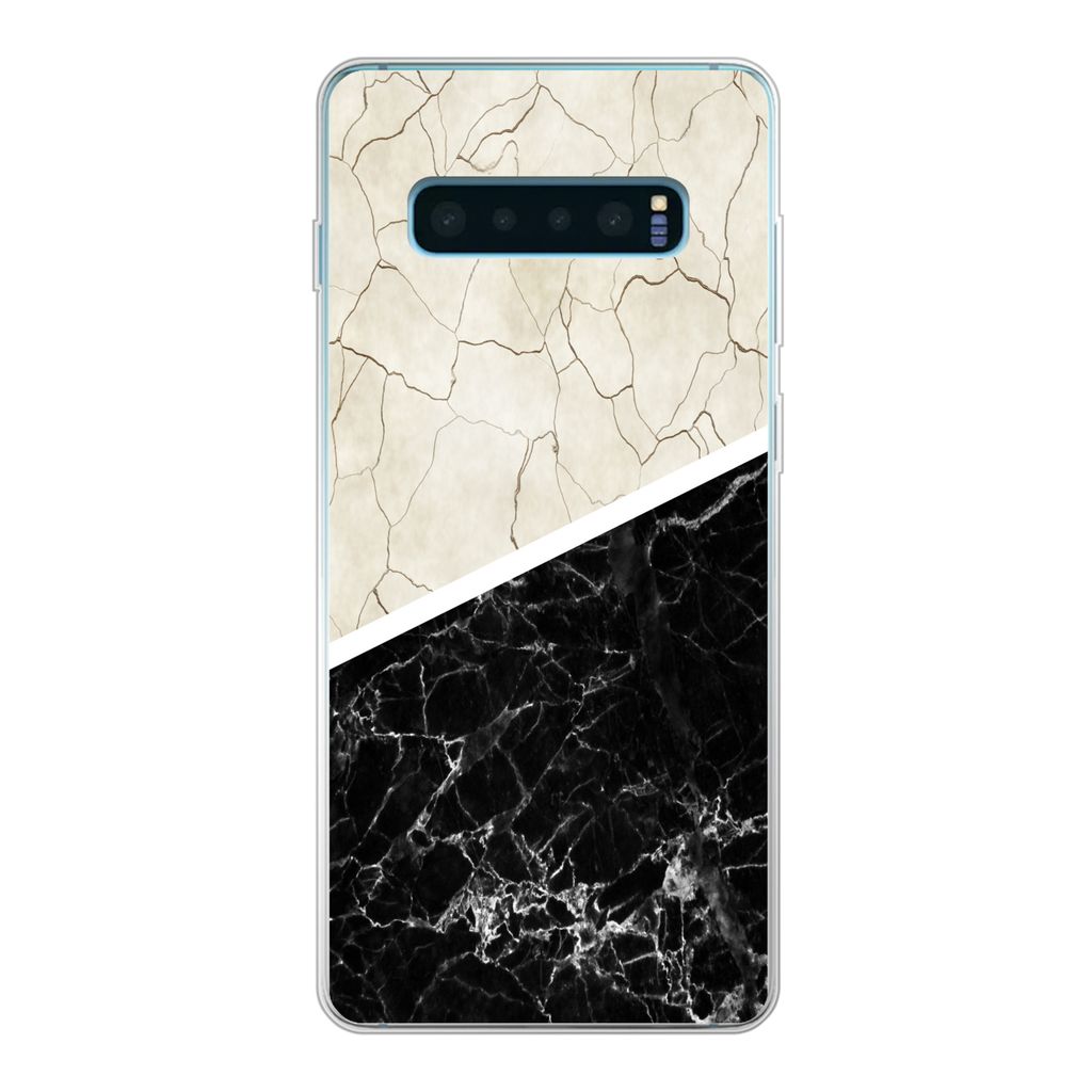 MuchoWow Handyhülle Schutzhülle Hülle für Samsung Galaxy S10 Lite Marmor - Muster - Luxus Silikon Softcase Handy Hülle - Schutz