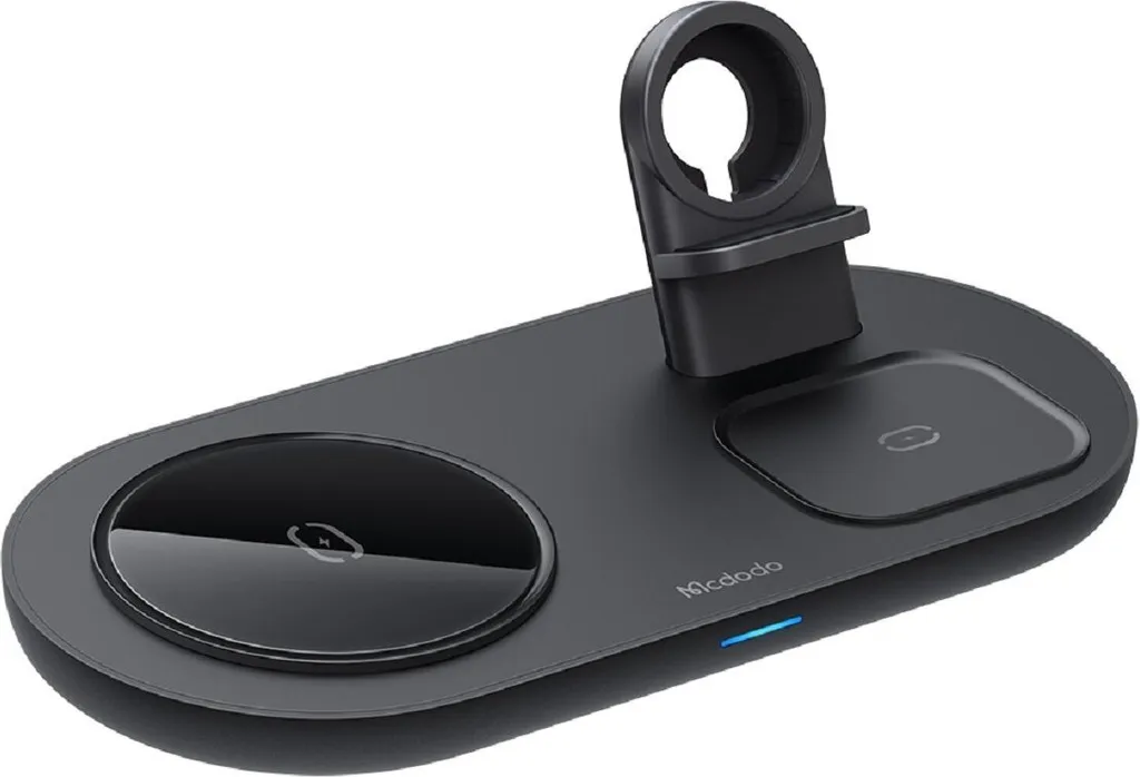 Support de Charge 3-en-1 pour Bureau et Table de Chevet Mcdodo Noir Mat