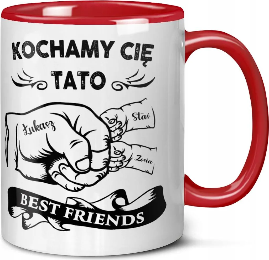 Tazza Personalizzata Festa del Papà: Regalo con Nomi Bambini - 11oz