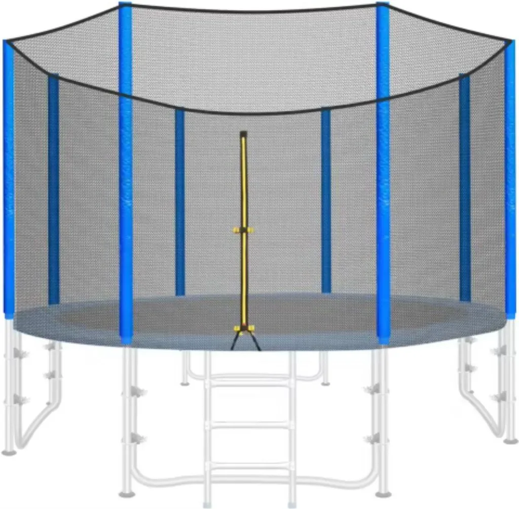 Filet trampoline 366cm résistant aux UV et intempéries avec zip renforcé