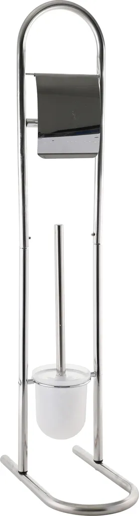 Serviteur de WC Emil combiné brosse et porte-papier toilette compact