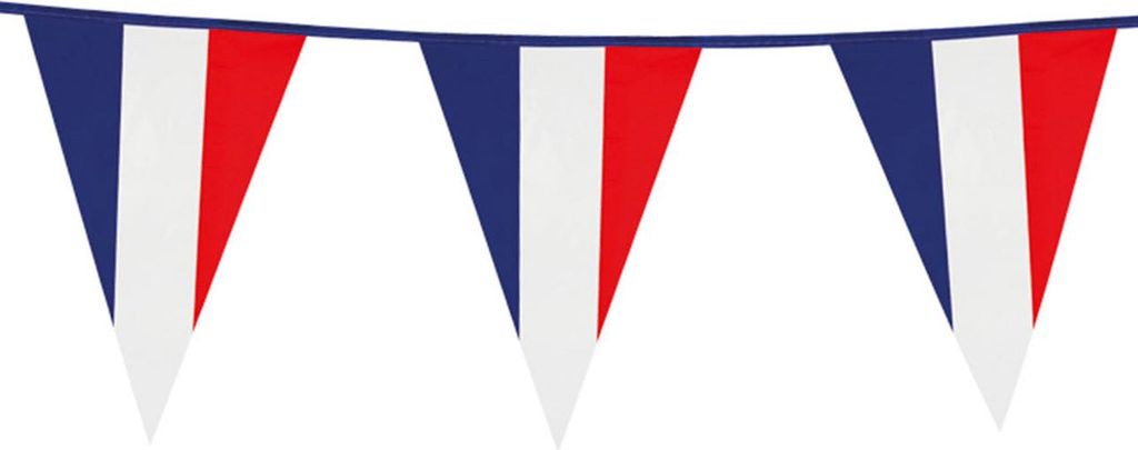 Frankreich Wimpelgirlande Fanartikel - Einheitsgröße