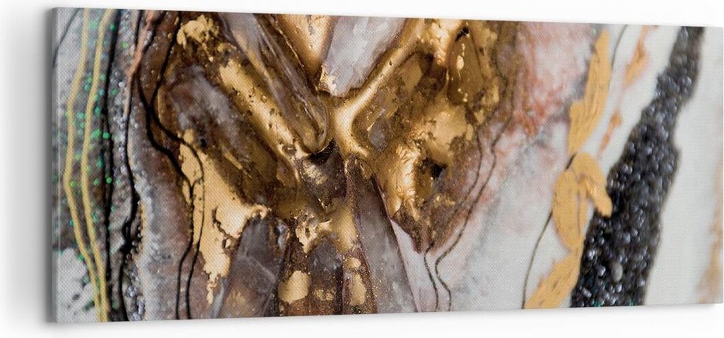 Bild auf Leinwand - Leinwandbild - Einteilig - Abstraktion Marmor Textur - 100x40cm - Wand Bild - Wanddeko - Wandbilder - Leinwanddruck - Bilder - ...