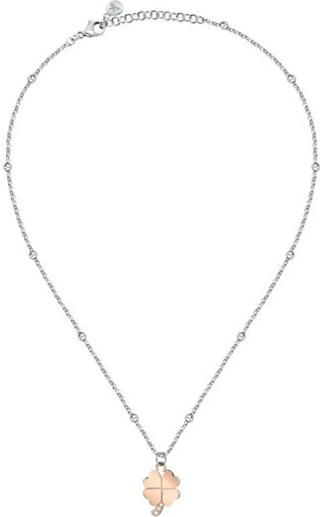 Collier porte-bonheur bicolore Maia SAUY05 en acier inoxydable chic