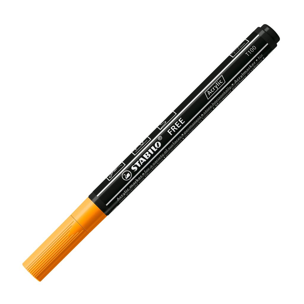 STABILO FREE Acrylic T100 Acrylmarker - 1-2 mm - orange