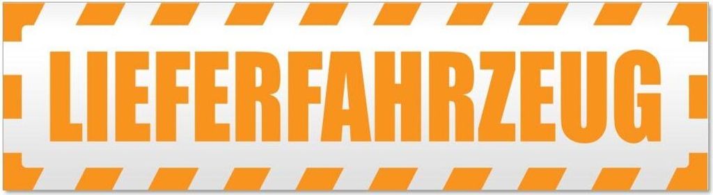 Kiwistar - Autoaufkleber - Orange - 60 x 16 cm - Lieferfahrzeug gestreift - Hinweis Aufkleber Sticker für Auto, Kfz, Fahrrad, PKW, LKW