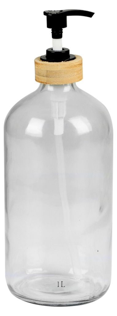 DOCHTMANN Distributeur en verre 1l, couvercle en bambou Image du produit 
