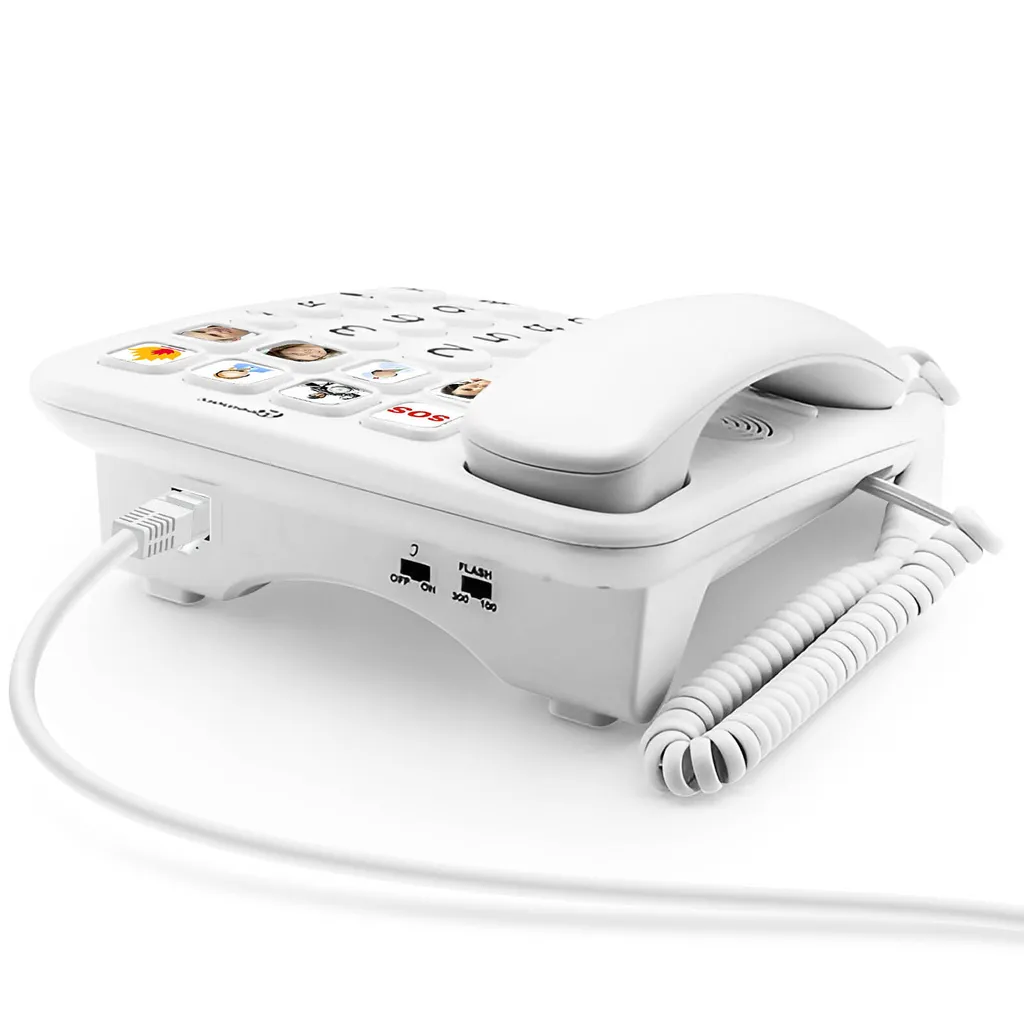 Téléphone filaire à grosses touches Geemarc PhotoPhone 110 pour Seniors