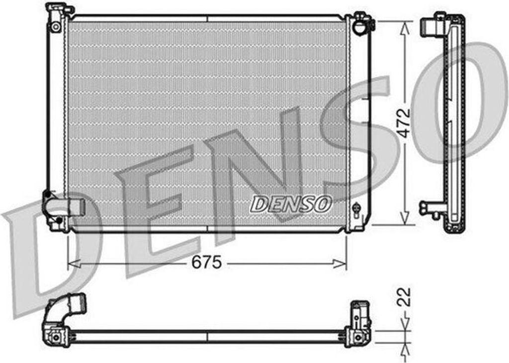 DENSO Kühler, Motorkühlung DRM51005 Produktbild 