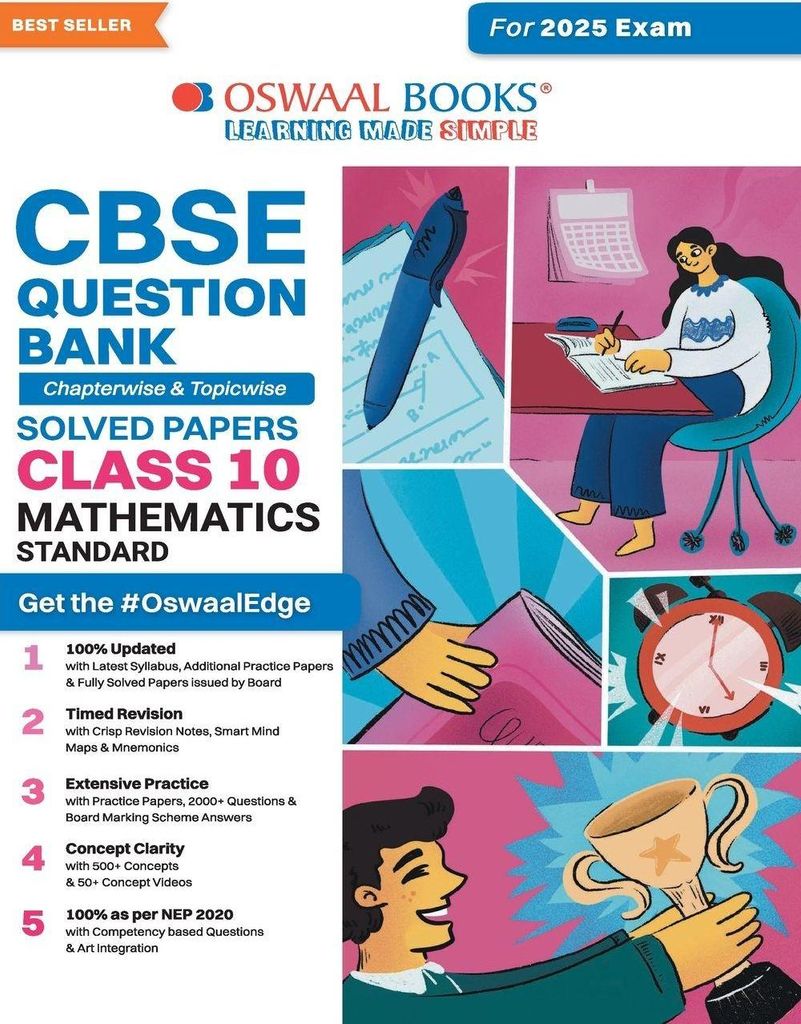 Oswaal CBSE Question Bank Class 10 Mathematics (Standard), Chapterwise and Topicwise Solved Papers For Board Exams 2025