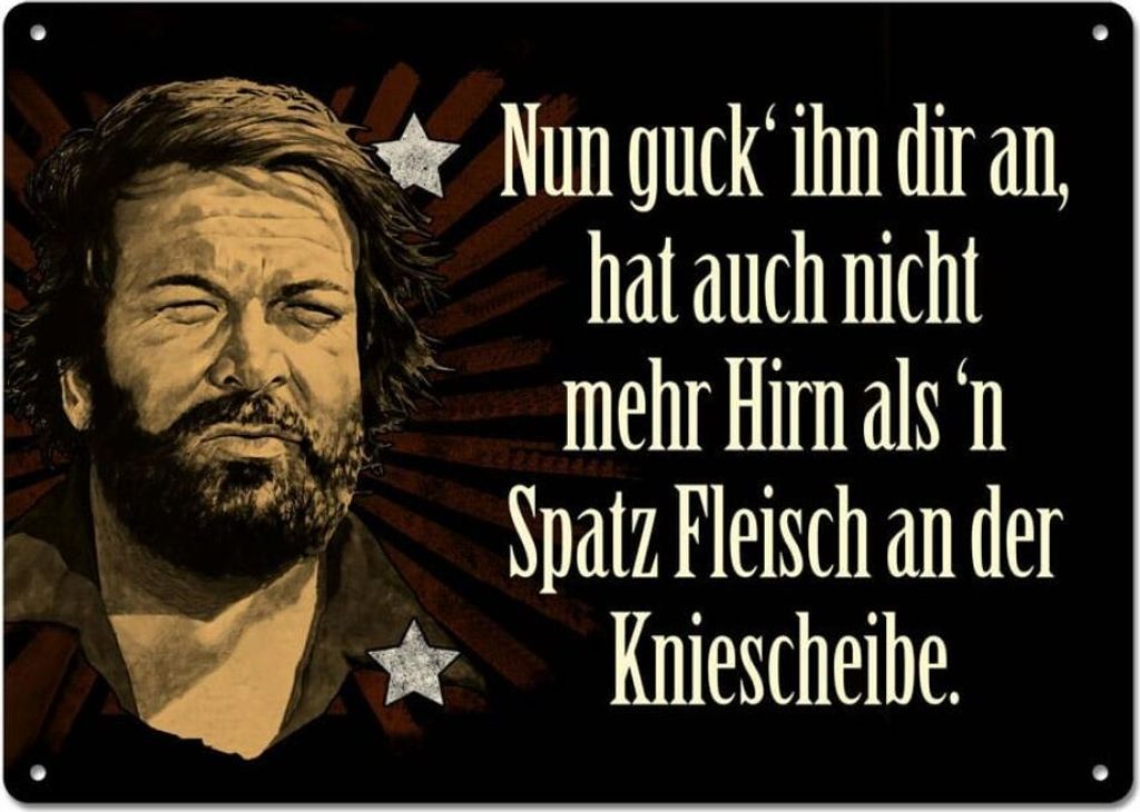 Bud Spencer plechový nápis Teď se na něj podívejte,... 10 x Obrázek produktu 