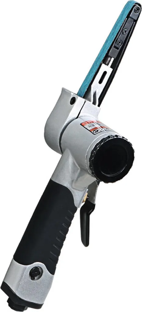 Ponceuse pneumatique à angle réglable avec bandes abrasives incluses