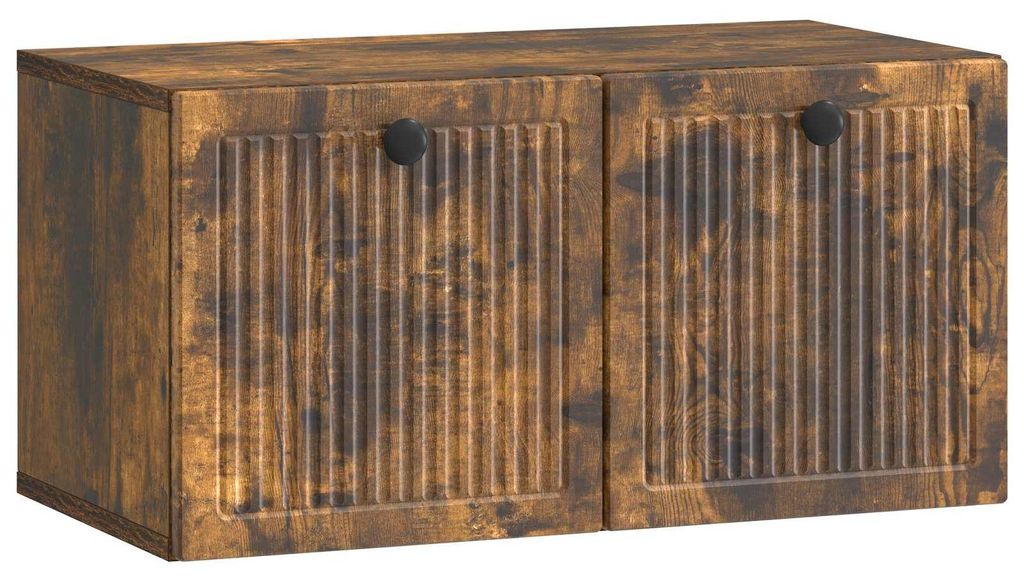 Wandmontierter TV-Schrank Geräucherte Eiche 59,5 x 31 x 30 cm